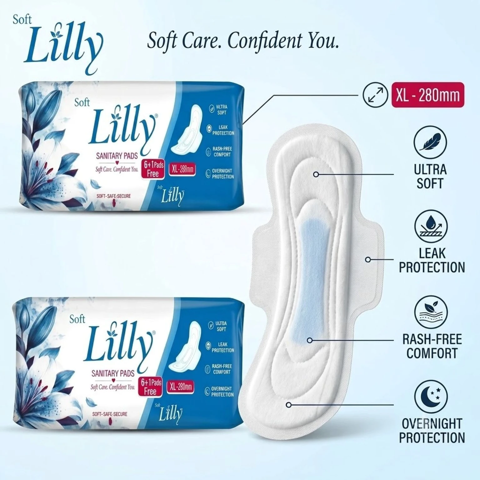 Soft Lilly sanitary pads Meesho pack