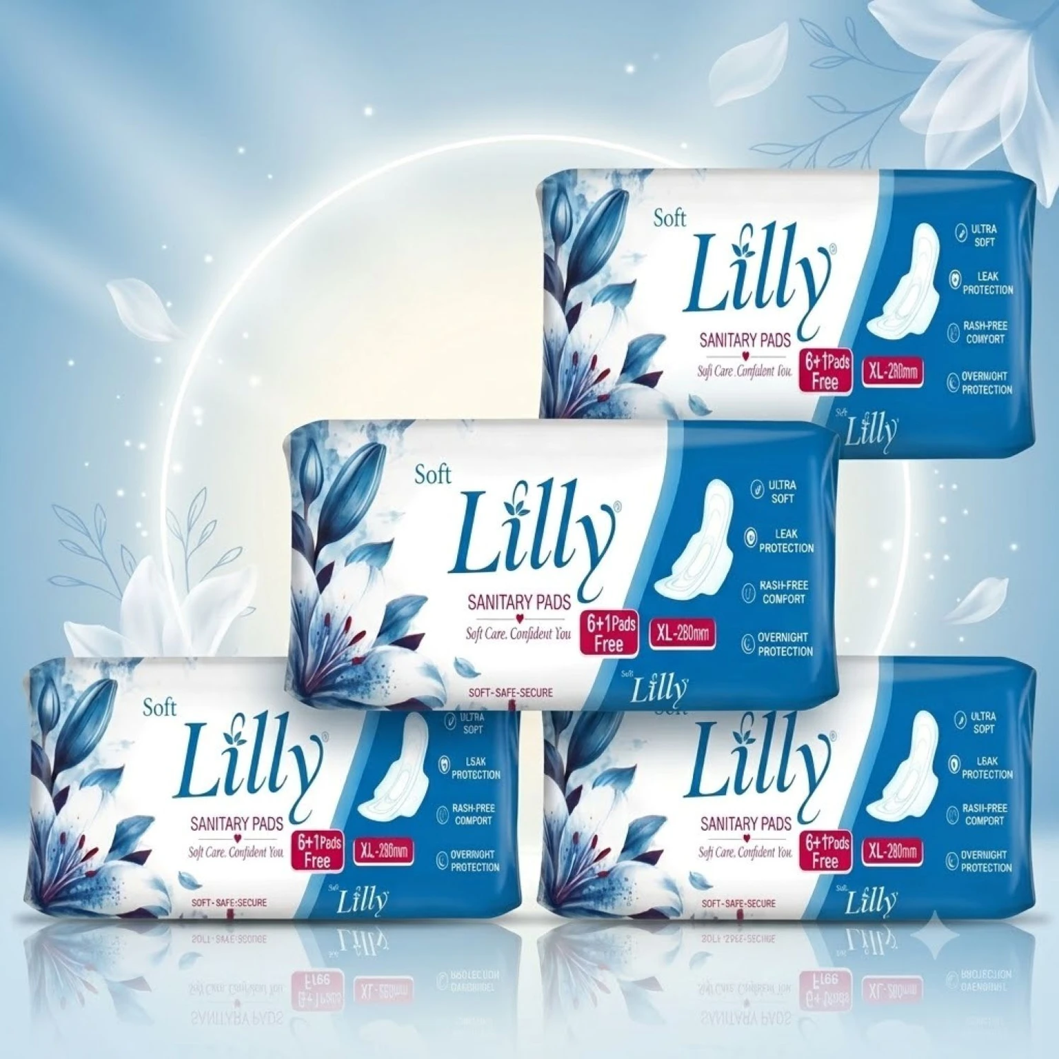 Soft Lilly sanitary pads pack of 28, Flipkart
