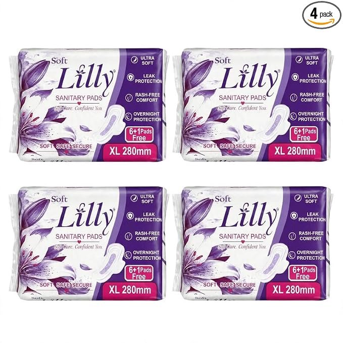 Soft Lilly sanitary pads pack of four, Amazon